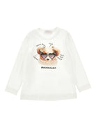 T-shirt per bambina Monnalisa bianca con stampa Bear 19F612 6003 0001 MONNALISA 