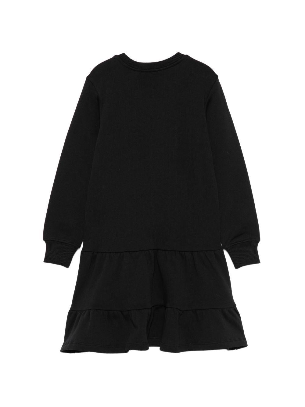 Abito per bambina Moschino Kids nero con stampa grafica HDV0IBLCA83 60100 MOSCHINO KIDS 