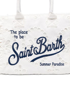 Borsa Tote Vanity MC2 Saint Barth Kids bianca in pizzo sangallo VANI0029 00389L MC2 ST. BARTH 