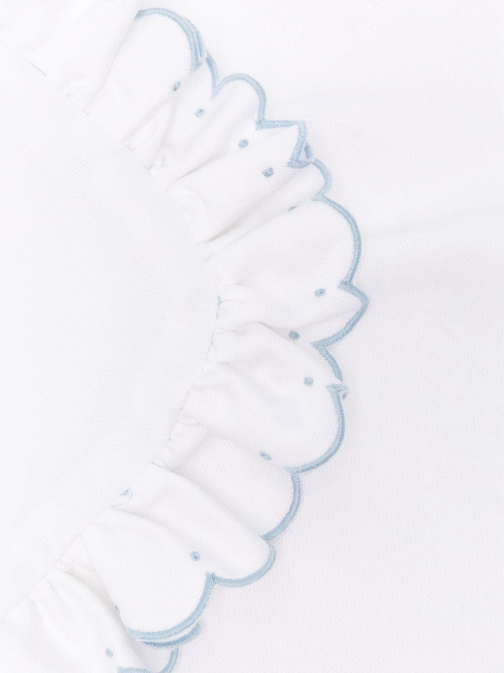 Coperta per neonato La Stupenderia bianca con bordo smerlato 2TBCO50 P01AZZ LA STUPENDERIA 