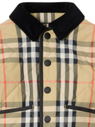 Giacca trapuntata per neonato Burberry Kids beige a quadri con tasche laterali 8111331 B9368 BURBERRY KIDS 