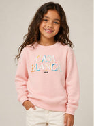 Felpa per bambina Casablanca Kids rosa con ricamo logo KPF26KW151501 STACKED CASABLANCA KIDS 