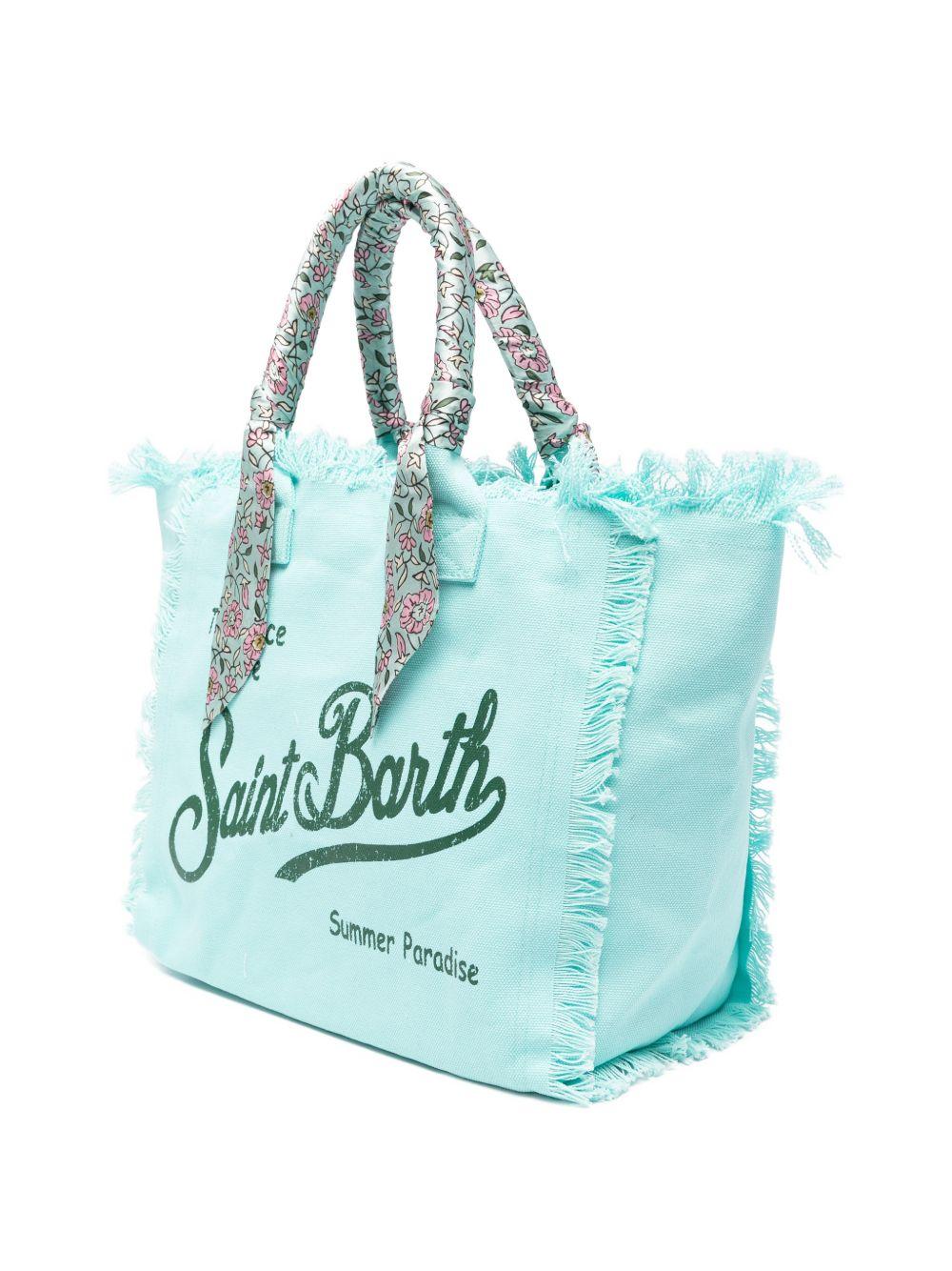 Borsa Vanity MC2 Saint Barth azzurro con manici avvolti da foulard VANI045 09849L MC2 ST. BARTH KIDS 