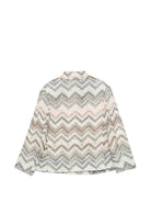 Giacche per bambino Missoni Kids beige con motivo a zig-zag MY2P00 P0595 998 MISSONI KIDS 