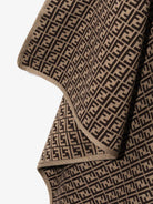 Coperta per neonati Fendi Kids marrone con stampa del logo FF BUJ166 A3TE F0LMJ FENDI KIDS 