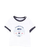 T-shirt per neonato Tartine Et Chocolat bianca con stampa grafica sul davanti CC10021 04 TArtine & Chocolat KIDS 