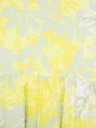 Abito per bambina Il Gufo giallo a fiori con due tasche laterali applicate P25VM779C4143 524 IL GUFO 