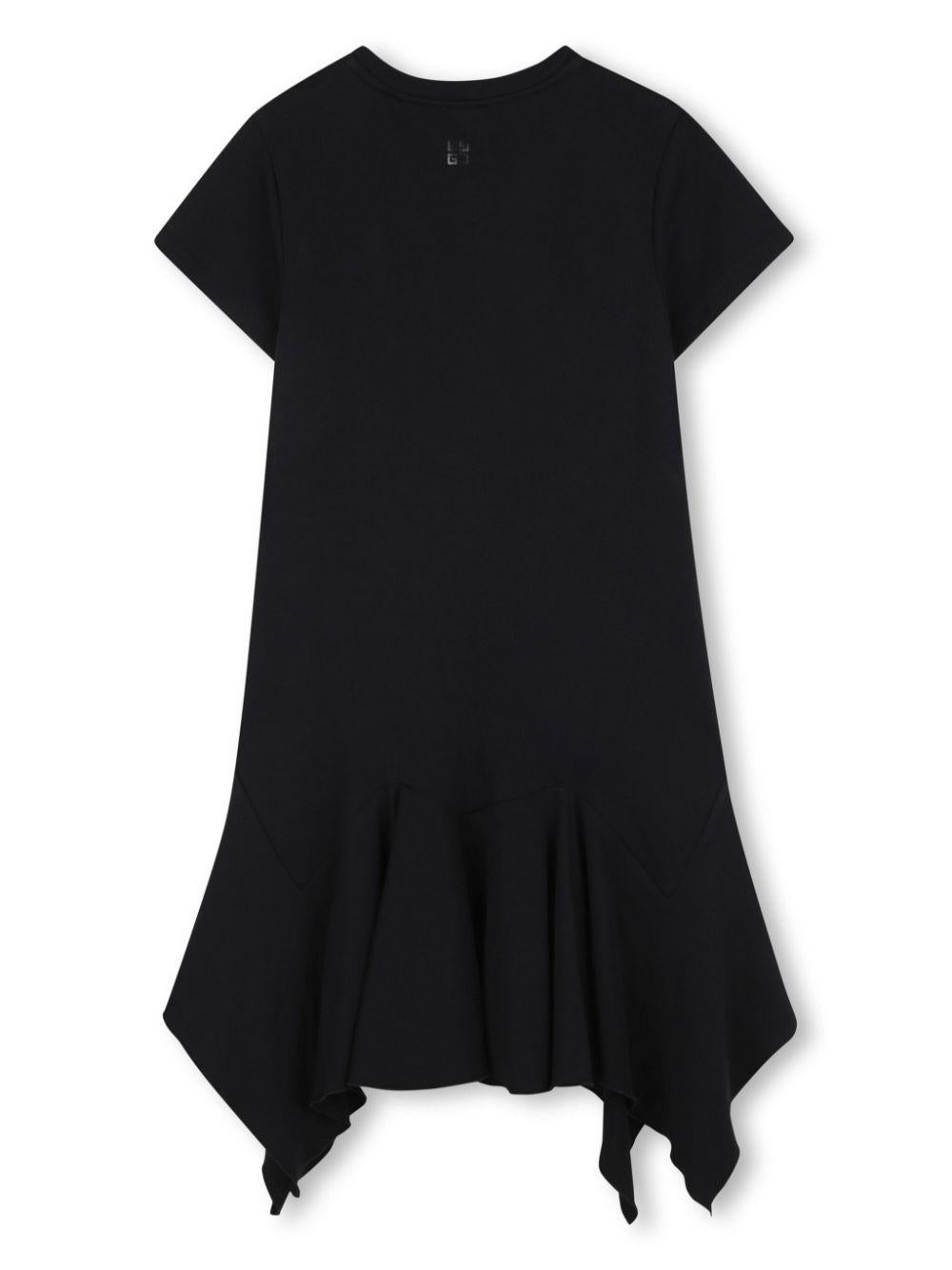 Abito leggero per bambina Givenchy Kids nero con caratteristico motivo 4G H30775 09B GIVENCHY KIDS 