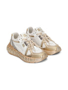 Sneakers per bambini Dolce & Gabbana Kids oro con dettaglio logo D11371 AX075 89662 DOLCE & GABBANA KIDS 