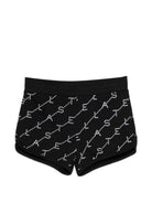 Shorts per bambina Stella McCartney Kids nera con logo all-over TY6D29 Z3477 930BC STELLA McCARTNEY KIDS 