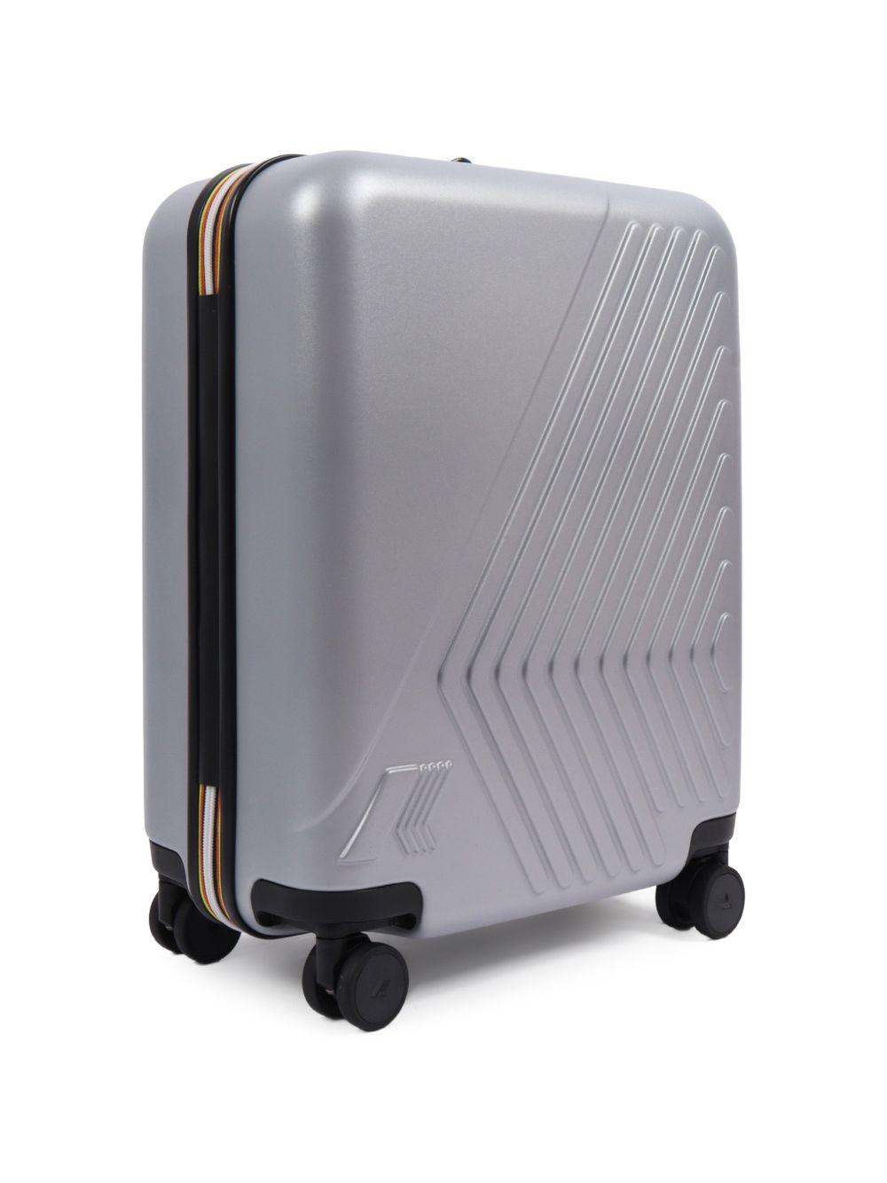 Valigia Eudoxie K-WAY Kids grigia con logo goffrato K4125ZW 08Y K-WAY KIDS 