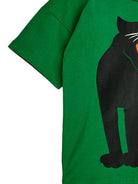 T-shirt per bambino Mini Rodini verde con stampa grafica pantera 11000336 GREEN MINI RODINI KIDS 