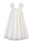 Abito per bambina Billieblush bianco a fiori U21841 105 BILLIEBLUSH KIDS 
