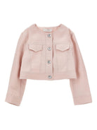 Giacca per bambina Monnalisa rosa con taschino 71G104 7124 0091 MONNALISA KIDS 