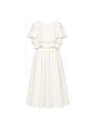Abito per bambina Balmain Kids bianco con ruches BY1D11 S0192 102 BALMAIN KIDS 