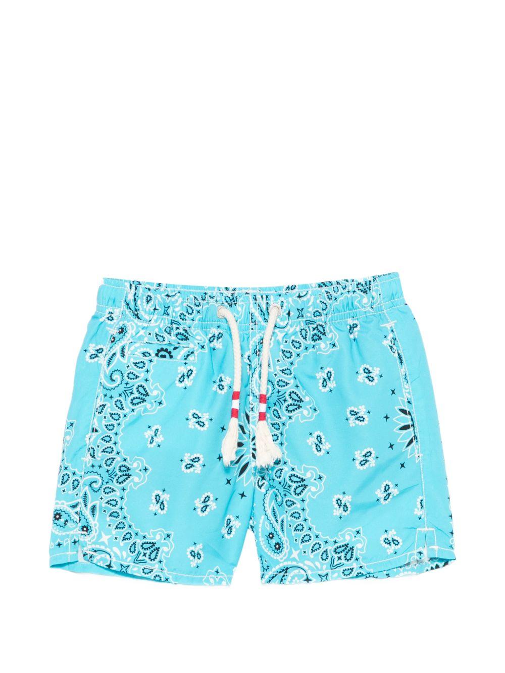 Costume per bambino MC2 Saint Barth Kids azzurro con stampa bandana all-over CAP0003 00923L MC2 ST. BARTH KIDS 