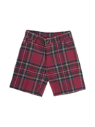 Shorts per bambino Baroni rosso con motivo scozzese 10522L ROSSO BARONI 