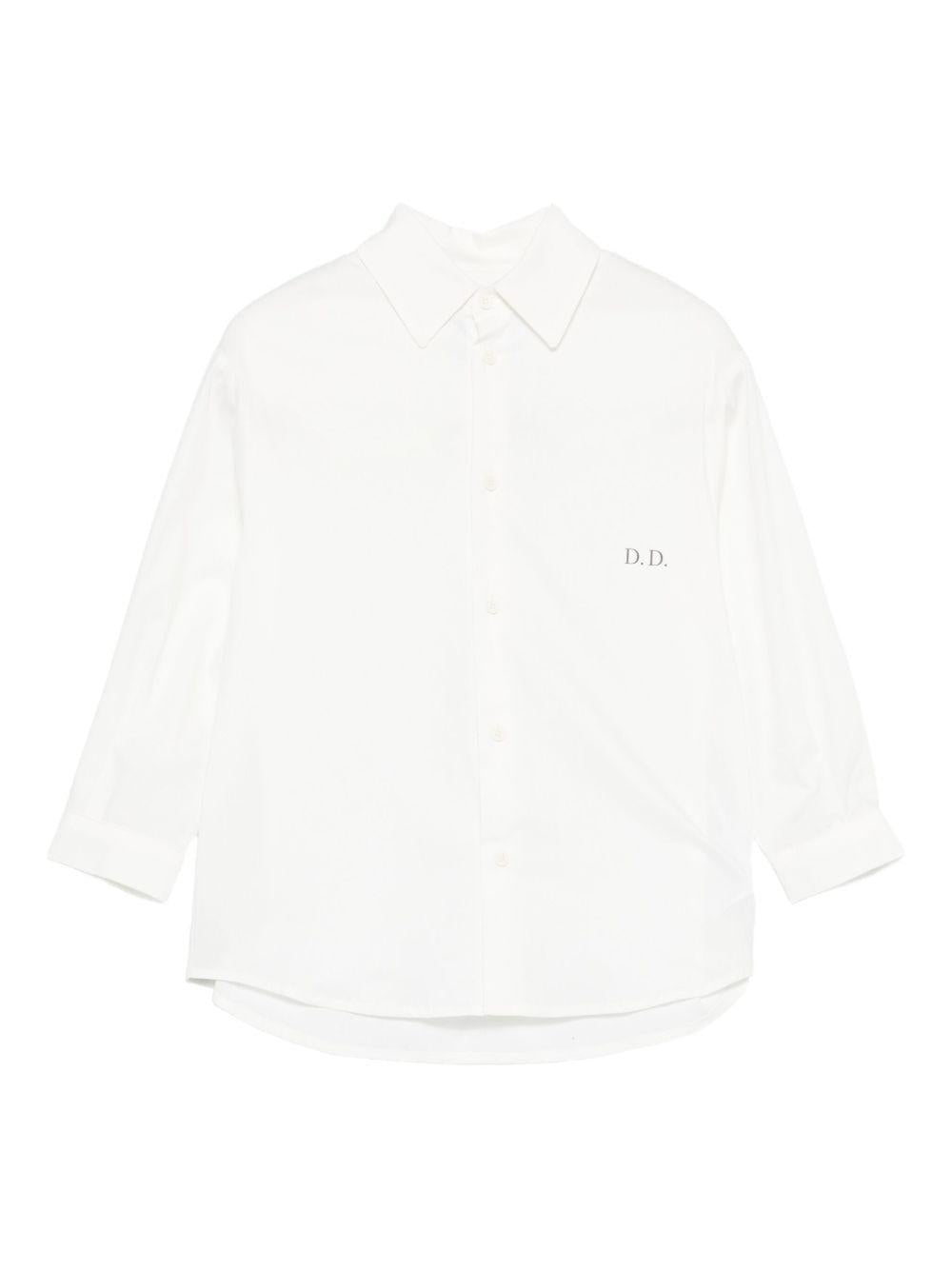 Camicia per bambina Douuod Kids bianca con logo DX5P10 P0522 101 DOUUOD 