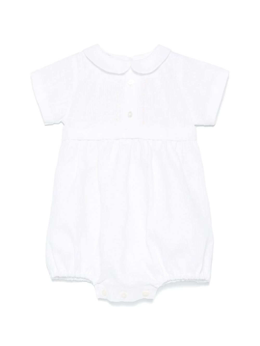 Body per neonata Mariella Ferrari bianco in lino PLD4 048 MARIELLA FERRARI 