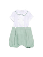 Set t-shirt e shorts per neonato Mariella Ferrari verde con colletto alla Peter Pan PLE5 P26 VERDE MARIELLA FERRARI 