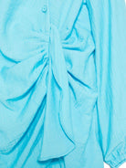 Abito per bambina MSGM Kids azzurro con dettaglio drappeggiato S5MSJGDR147 MS005 MSGM KIDS 