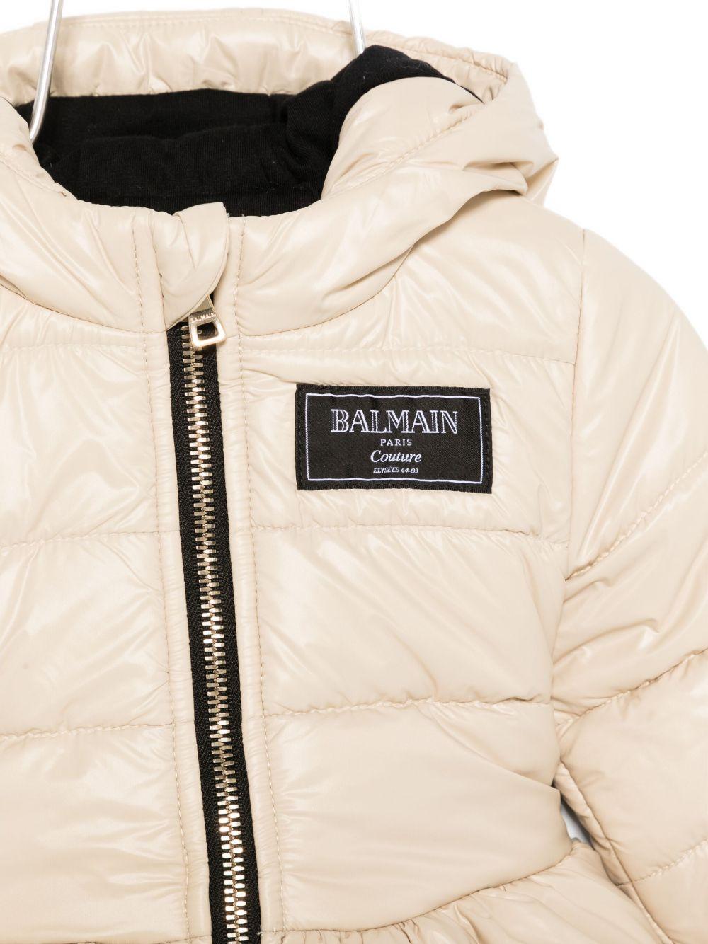 Giubbini per neonata Balmain Kids beige con cappuccio BX2010 N0013 107NE BALMAIN KIDS 
