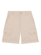 Bermuda per bambino Balmain Kids beige con bottoni color oro BY6R19 G0197 107 BALMAIN KIDS 