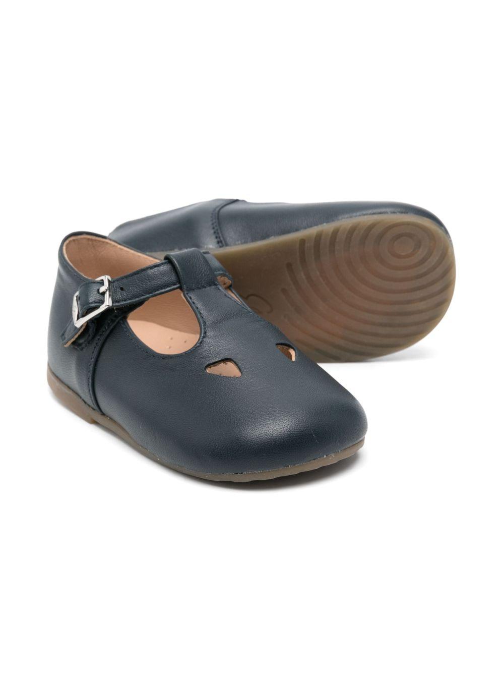 Sandali per bambina Eli1957 blu in pelle con chiusura laterale con fibbia 12042AJ MARINO ElI 