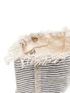 Borsa Beach Bag MC2 Saint Barth blu con fantasia a righe orizzontali BEA0003 00929L MC2 ST. BARTH KIDS 