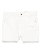 Shorts per bambina Off-White Kids bianco con stampa con logo OGYC004S25DEN001 0118 OFF WHITE KIDS 