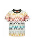 T-shirt per bambino Missoni Kids multicolore con stampa zigzag MZ8H21 Z4094 960MC MISSONI KIDS 