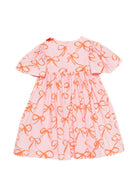 Abito per bambina Mi Mi Sol rosa con stampa fiocco MFAB763V1TS1116 PNK MIMISOL KIDS 