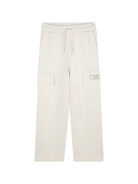Pantaloni sportivi per bambina Michael Kors Kids bianchi con tasche cargo R30453 190 MICHAEL KORS KIDS 