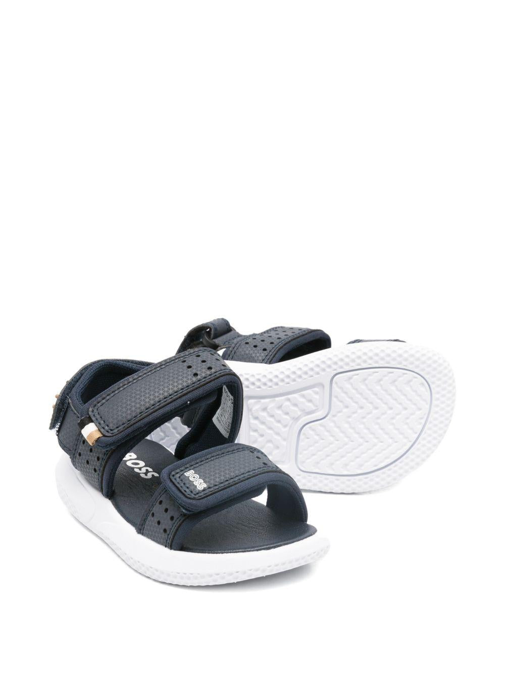 Samdali per bambino Boss Kids blu con stampa logo J52823 849 BOSS KIDS 