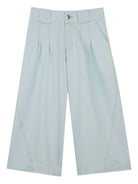 Pantaloni per bambina Lanvin Enfant azzurri con dettaglio logo N30340 Z27 LANVIN KIDS 