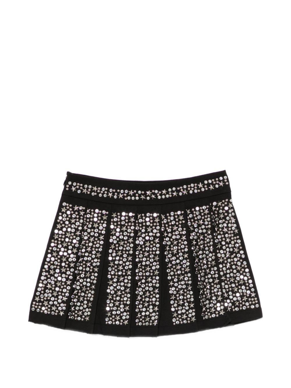 Gonna per bambina John Richmond Junior nero plissettata con decorazione RGP26115GO BLACK JOHN RICHMOND KIDS 