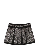 Gonna per bambina John Richmond Junior nero plissettata con decorazione RGP26115GO BLACK JOHN RICHMOND KIDS 