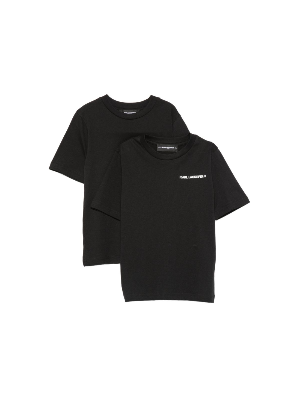 Set di due t-shirt per bambino Karl Lagerfeld Kids nero con logo sul petto Z31469 09B KARL LAGERFELD KIDS 