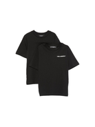 Set di due t-shirt per bambino Karl Lagerfeld Kids nero con logo sul petto Z31469 09B KARL LAGERFELD KIDS 