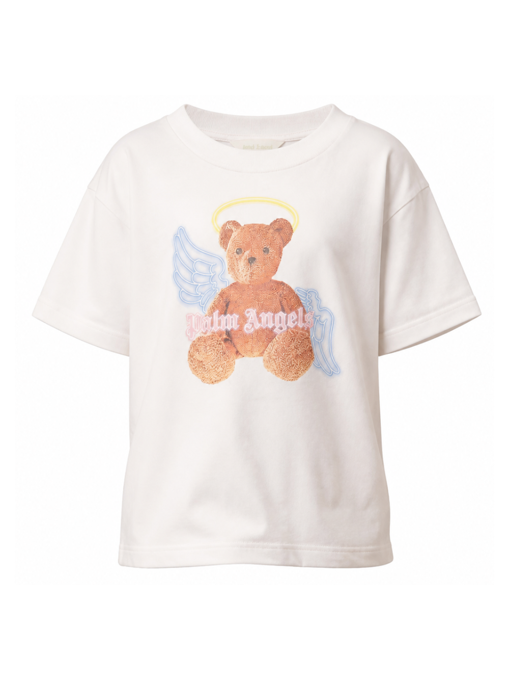 T-shirt per bambina Palm Angels Kids rosa con logo sul davanti PGAA002S26JER001 042 PALM ANGELS KIDS 