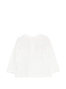 T-shirt per neonata Chloé Kids bianca con logo sul davanti C21362 117 CHLOE' KIDS 