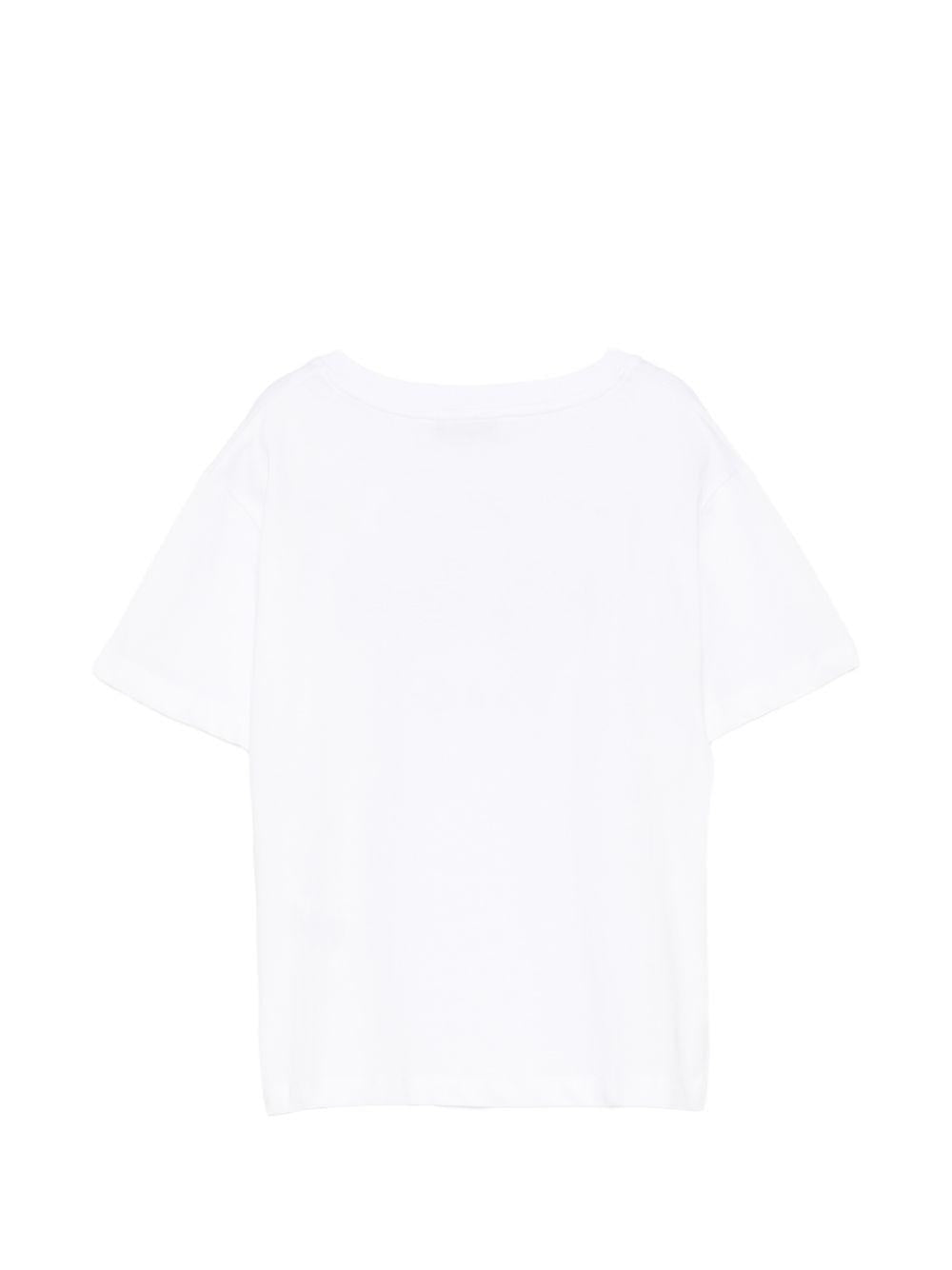 T-shirt per bambino MSGM Kids bianca con stampa logo S6MSJUTH001 001 MSGM KIDS 