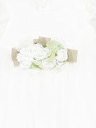 Abito per neonata Colorichiari bianco con applicazione a fiori FN108242 4956 15 COLORICHIARI KIDS 