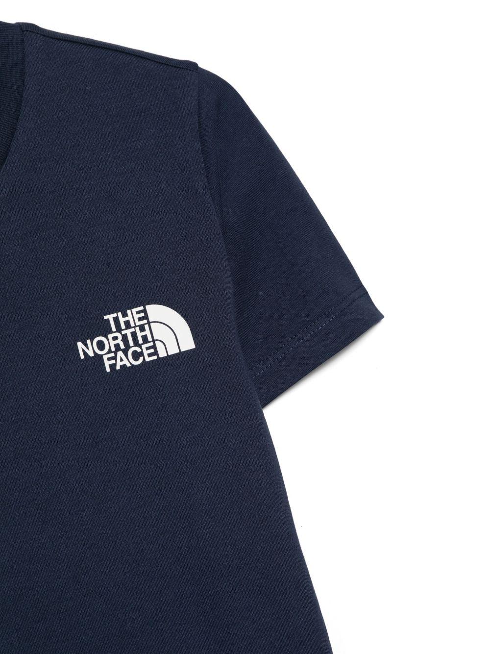 T-shirt per bambino The North Face Kids blu con dettaglio logo NF0A87T4 8K21 THE NORTH FACE KIDS 