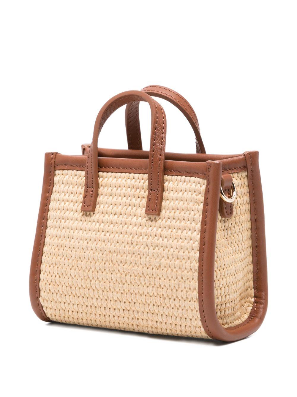 Borsa Vivian micro MC2 Saint Barth beige con trama intrecciata VIMS001 00368L MC2 ST. BARTH KIDS 