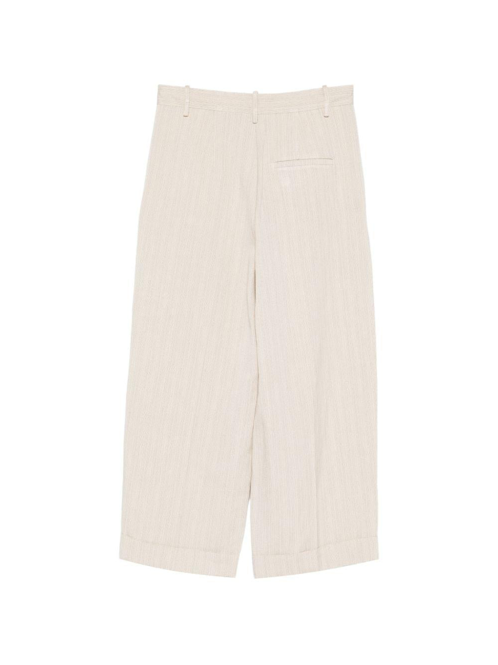 Pantaloni per donna Alysi beige con orlo risvoltato 116114 P6057 BURRO ALYSI 
