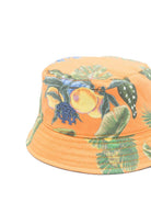Cappello da pescatore per neonato Roberto Cavalli Kids arancione con stampa tropicale CIP26088HA TR. ORANGE ROBERTO CAVALLI KIDS 