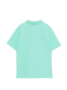 T-shirt per bambino Burberry Kids verde con ricamo Equestrian Knight 8117969 A2633 BURBERRY KIDS 