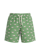 Costume da bagno per bambino MC2 Saint Barth Kids verde con stampa grafica squali JEA0004 02149L MC2 ST. BARTH KIDS 