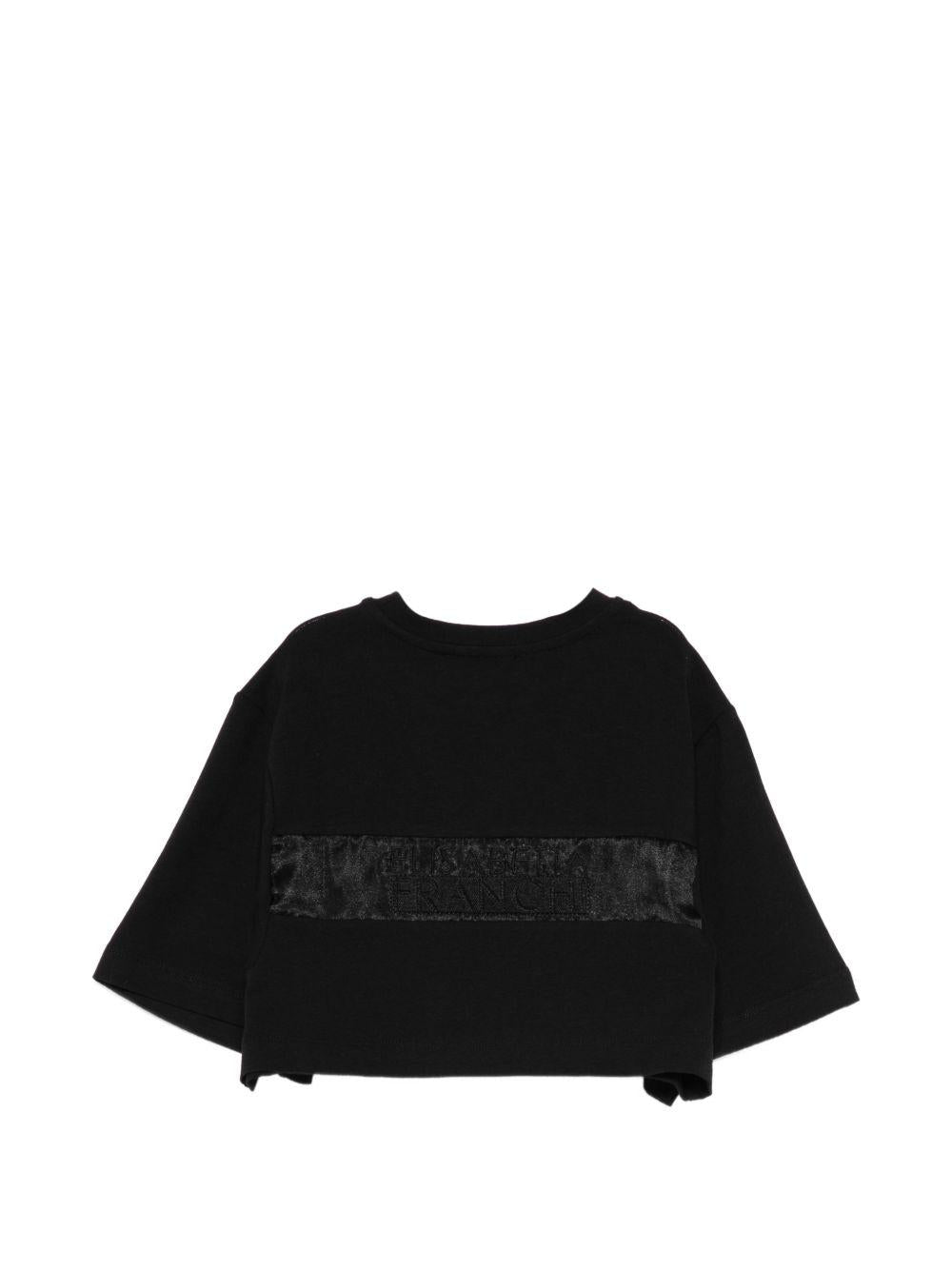 T-shirt per bambina Elisabetta Franchi la Mia Bambina nera a girocollo EFTS2540JE006 N000 ElISABETTA FRANCHI 